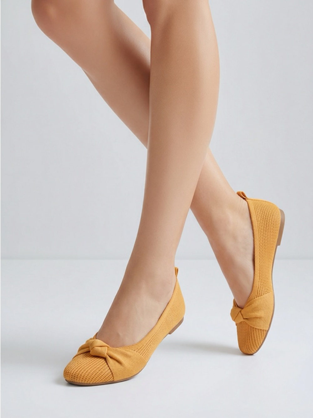 Burudani Women’s Yellow Bow Detail Ballet Flats size 7.5 BNIB - Picture 2 of 4